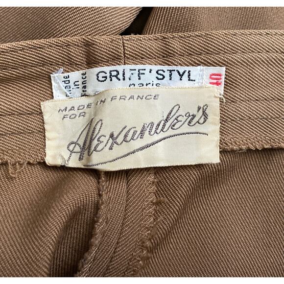 ALEXANDERS Griff Styl Womens Size US 10 Vintage Tan High Rise Wool Dress Pants - Picture 9 of 11